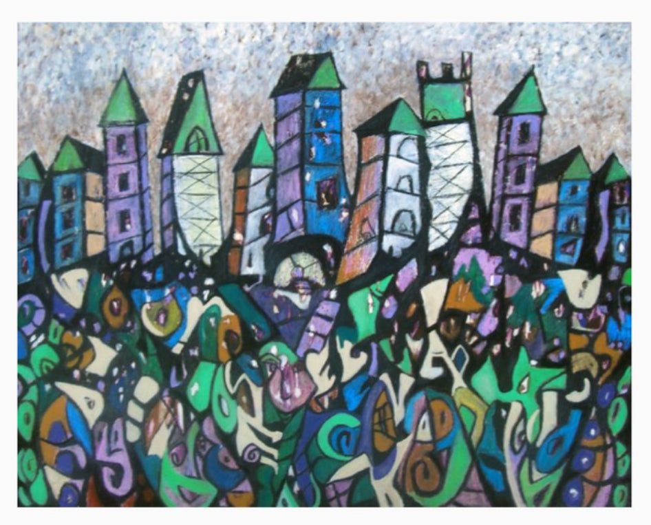 Painting on canvas "Below the heel ,2012"