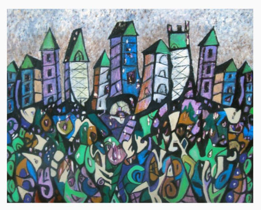 Painting on canvas "Below the heel ,2012"